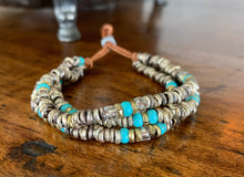 Load image into Gallery viewer, Triple Strand Beaded Bracelet
