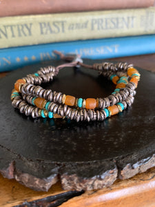 Triple Strand Beaded Bracelet